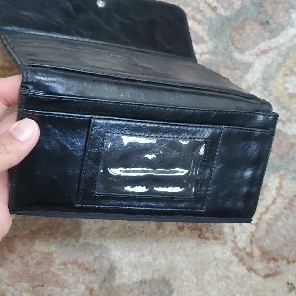 Kate Spade suede leather tri fold wallet